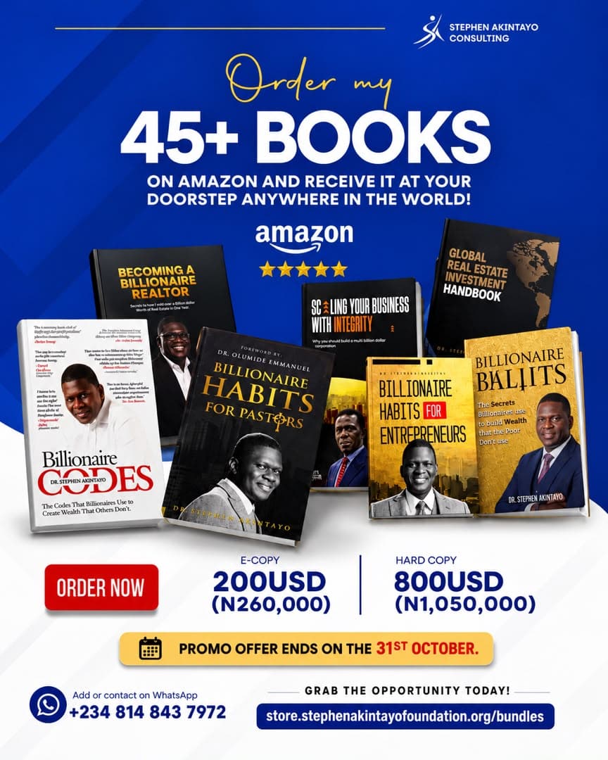 ALL DR STEPHEN AKINTAYO BOOKS cover